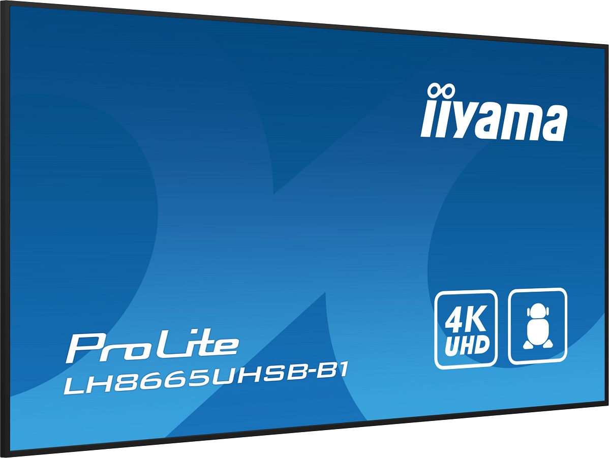 86" iiyama LH8665UHSB-B1: IPS, 4K UHD, Android, 24 7 