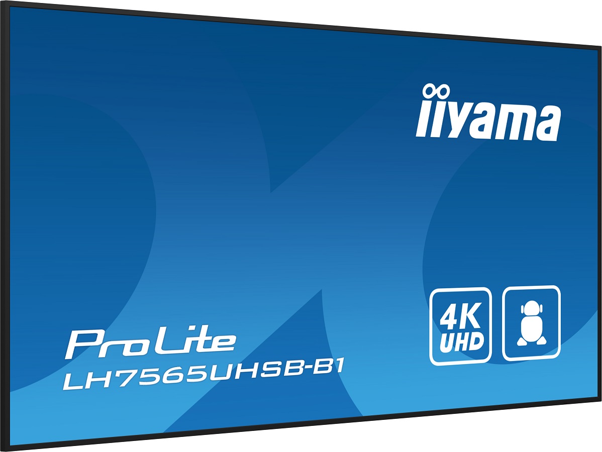 75" iiyama LH7565UHSB-B1: IPS, 4K UHD, Android, 24 7 