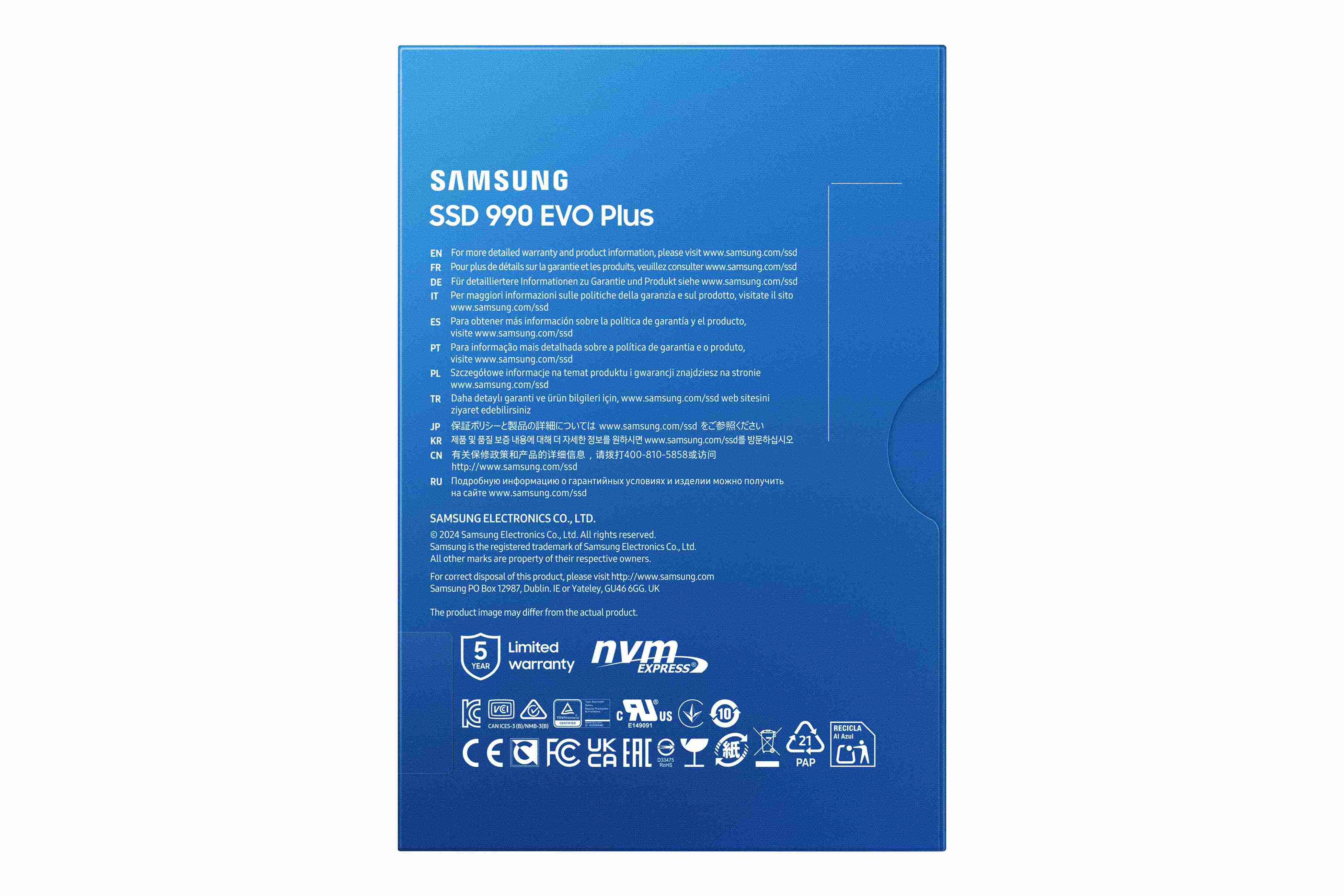 Samsung 990 EVO Plus/ 2TB/ SSD/ M.2 NVMe/ Čierna/ 5R 