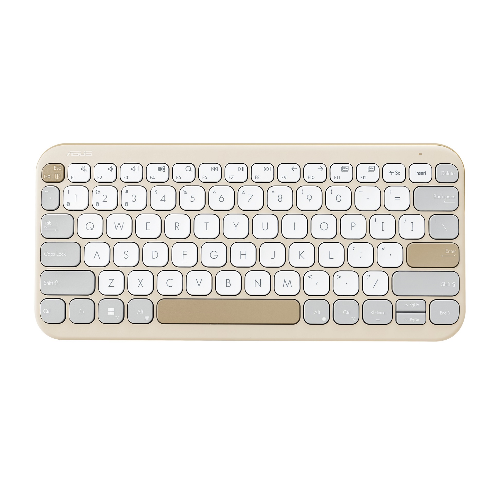 ASUS Marshmallow Keyboard KW100/ Bezdrôtová Bluetooth/ CZ- SK layout/ Béžová 