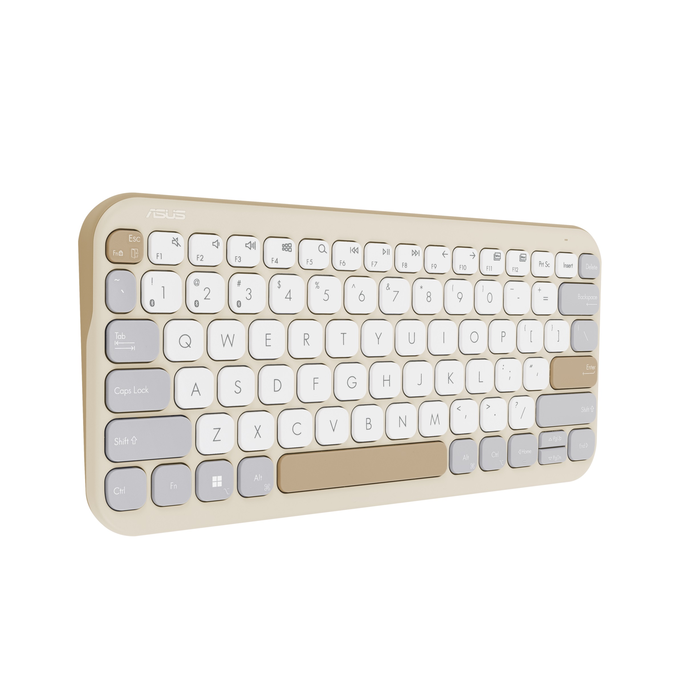 ASUS Marshmallow Keyboard KW100/ Bezdrôtová Bluetooth/ CZ- SK layout/ Béžová 