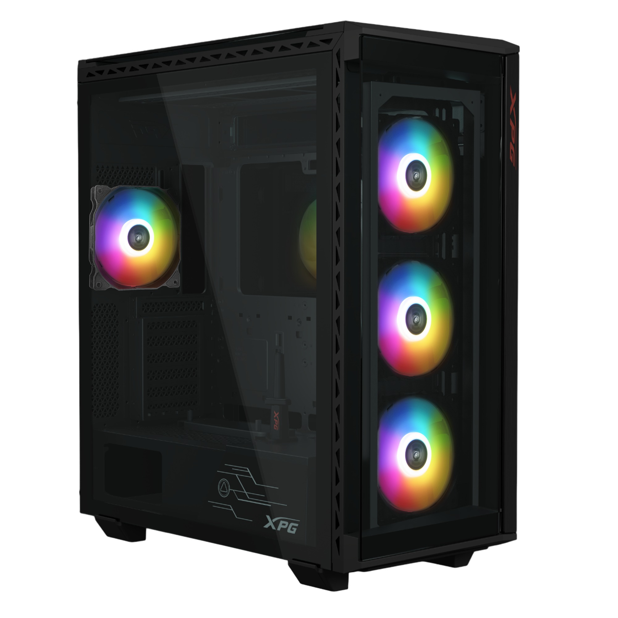 Adata XPG BATTLECRUISER II/ Midi Tower/ Transpar./ Čierna 