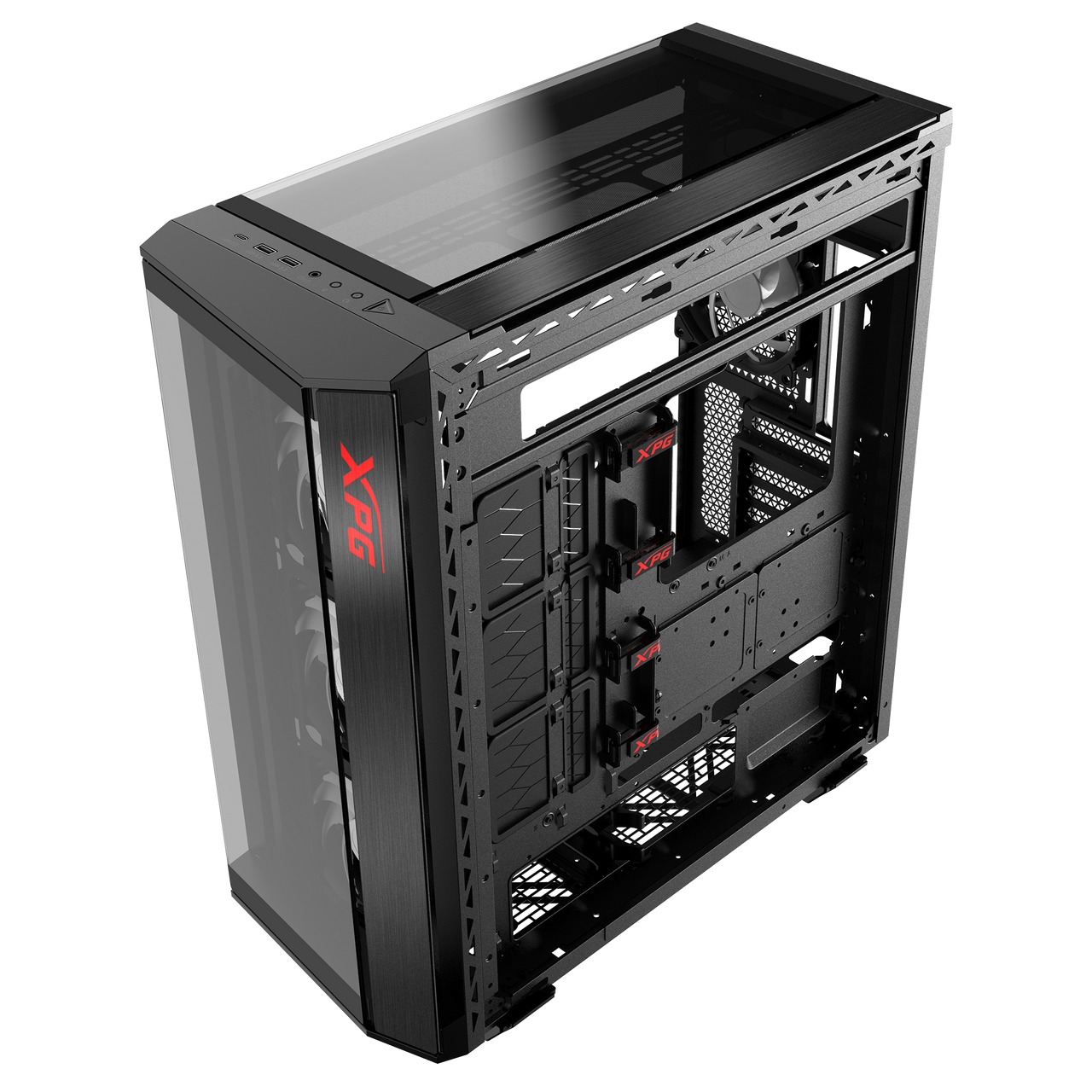 Adata XPG BATTLECRUISER II/ Midi Tower/ Transpar./ Čierna 