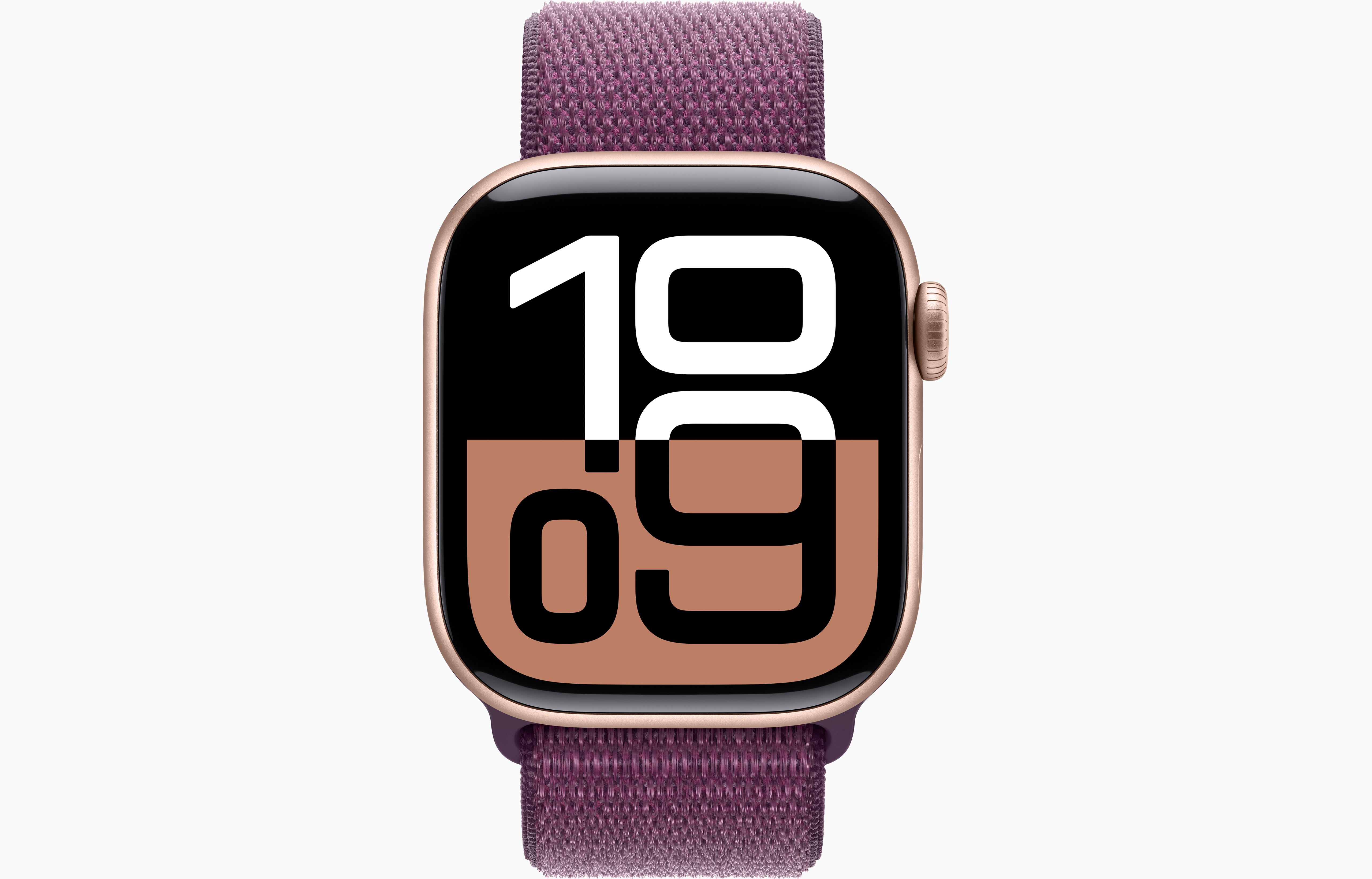 Apple Watch S10/ 46mm/ Rose Gold/ Šport Band/ Plum 