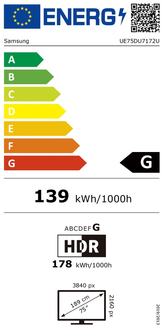 Samsung 75" LED UE75DU7172 4KUHD DVB-T2 C S2 