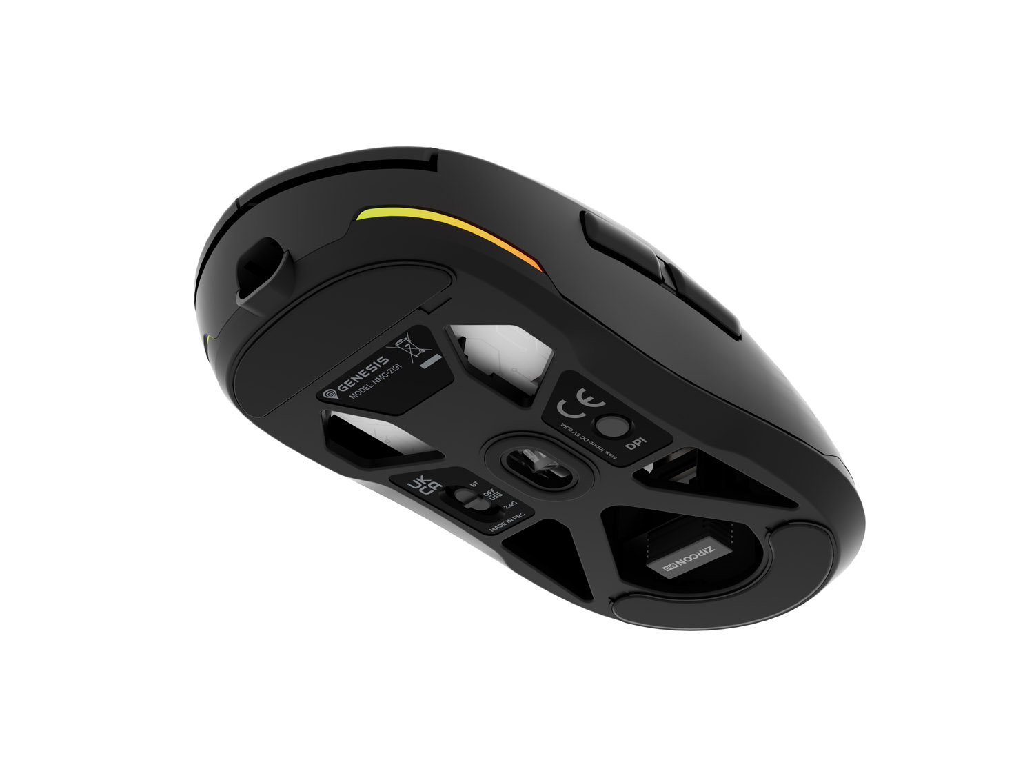 Genesis herná myš ZIRCON 660/ Herná/ Optická/ 12 000 DPI/ Drôtové/ Bezdrôtové/ Čierna 