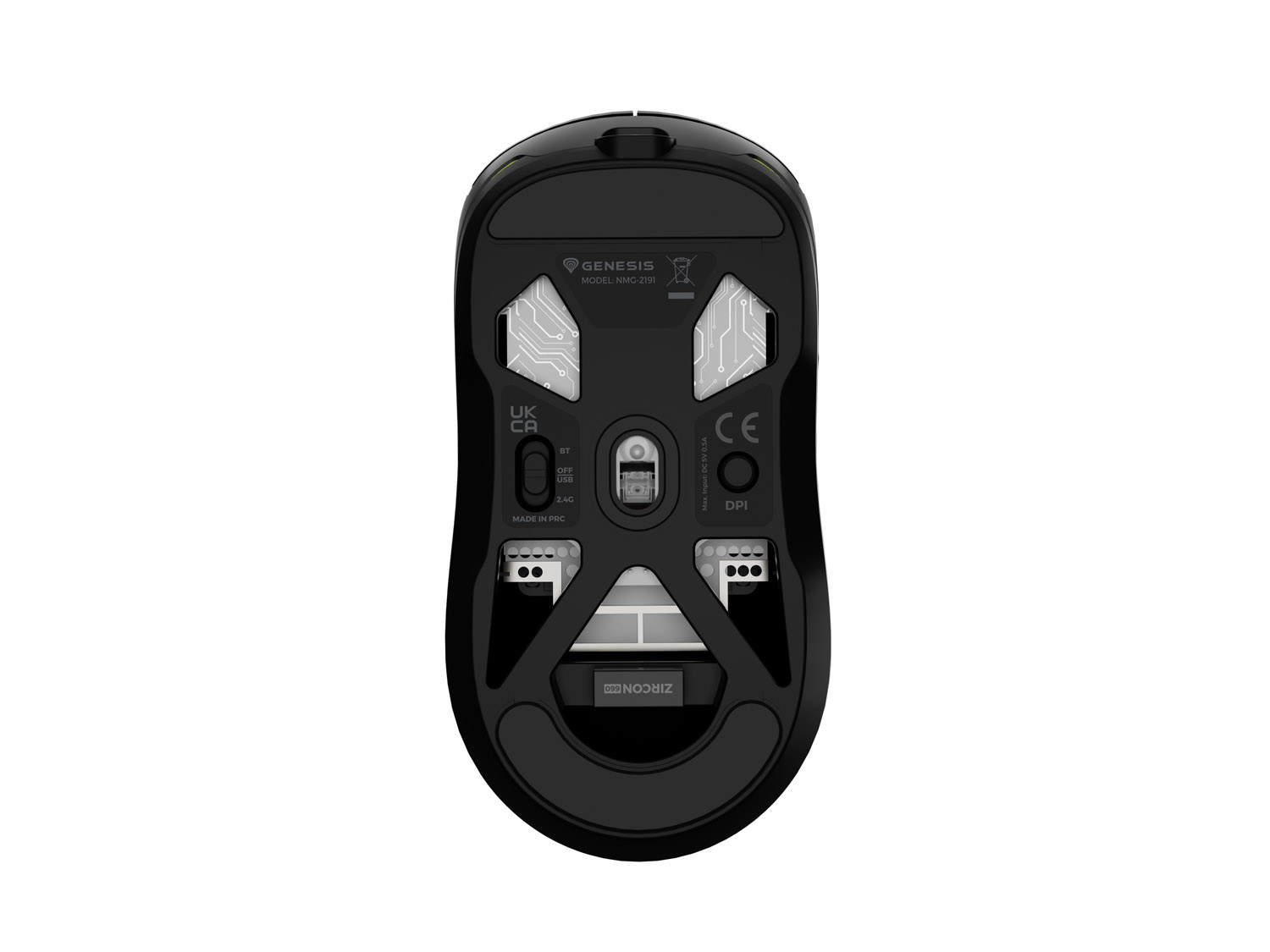 Genesis herná myš ZIRCON 660/ Herná/ Optická/ 12 000 DPI/ Drôtové/ Bezdrôtové/ Čierna 