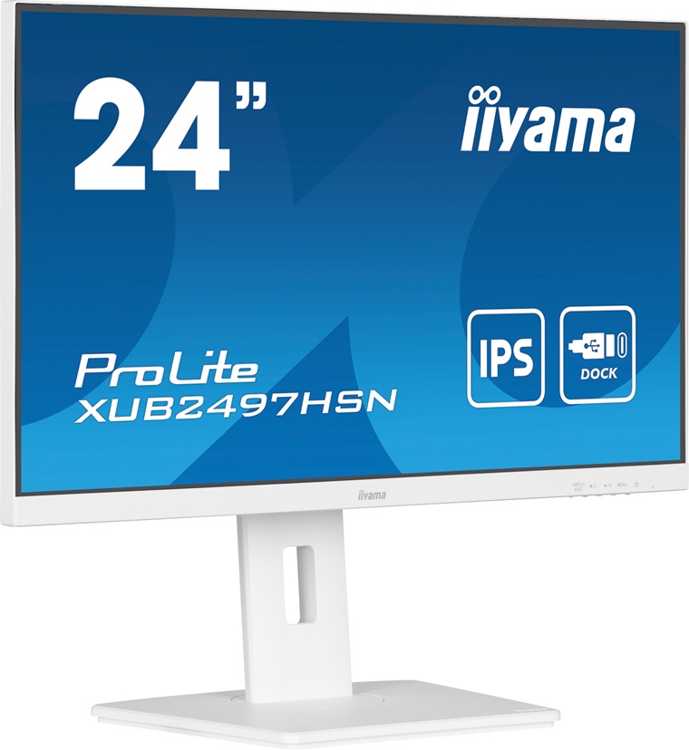 24" iiyama XUB2497HSN-W2:IPS, FHD, USB-C, DP, RJ45, HAS 