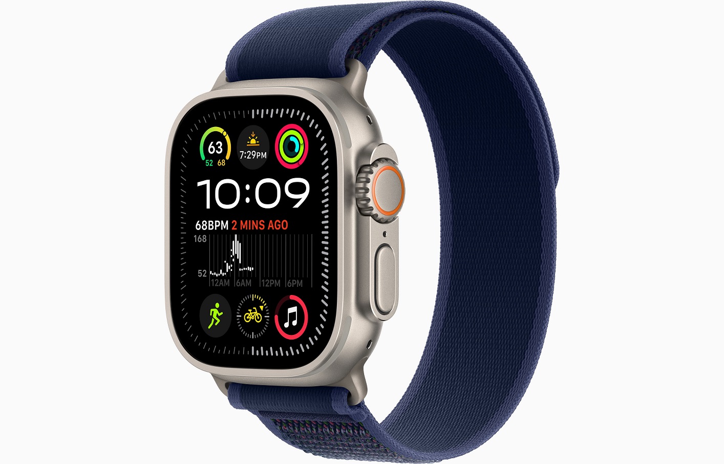 Apple Watch Ultra 2 GPS + Cellular 49mm Natural Titanium Case with Blue Trail Loop - M/L