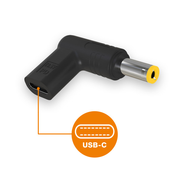 Aligator USB-C napájacia redukcia 5, 5x2, 5 mm pre notebooky Acer Asus HP Lenovo Toshiba 