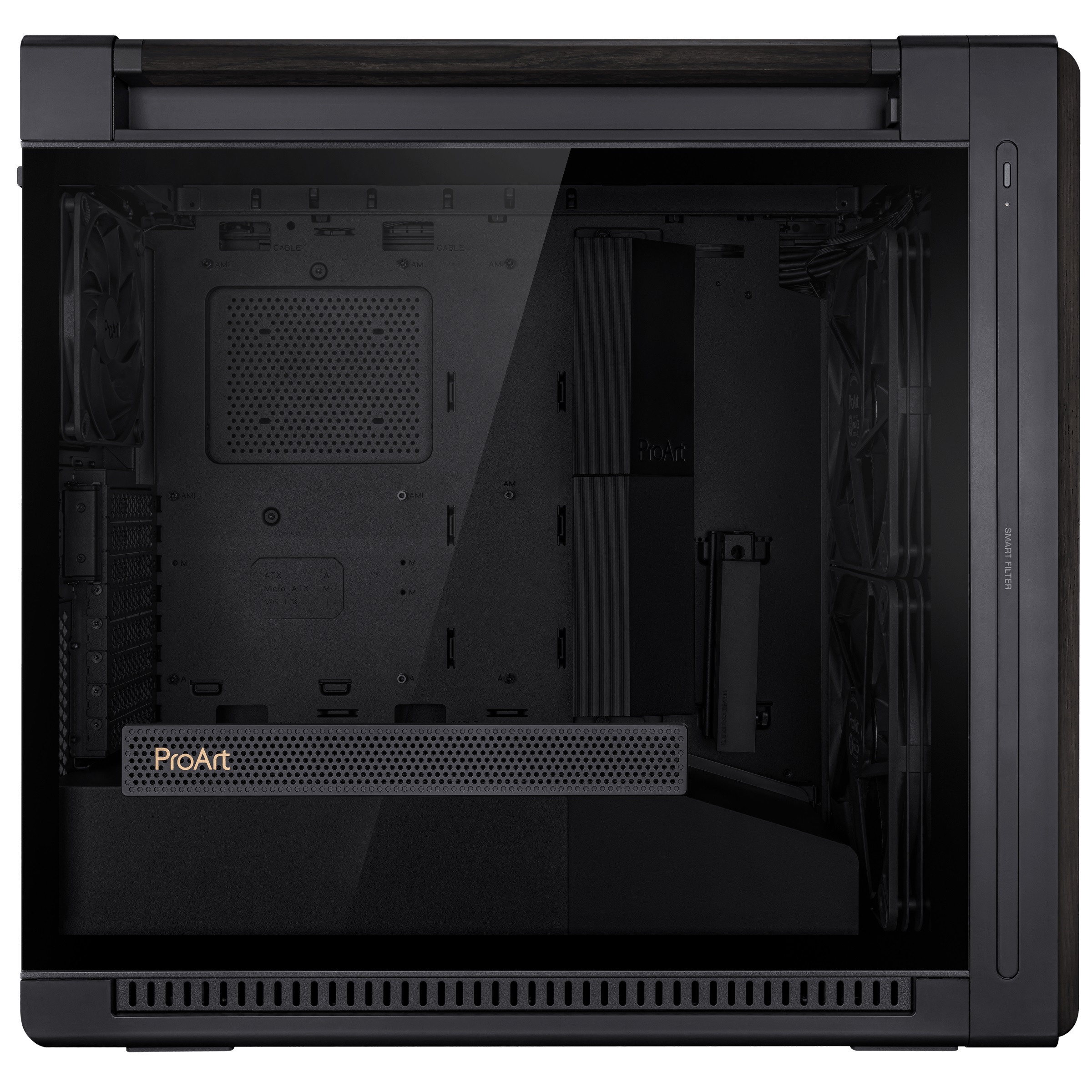 ASUS case PROART PA602 WOOD TG PWM BLACK 