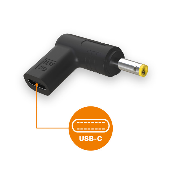 Aligator USB-C napájacia redukcia 4, 0 x 1, 7 mm pre notebooky HP/ Lenovo 