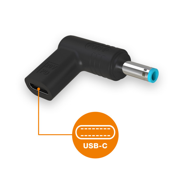 Aligator USB-C napájacia redukcia 4.5*3.0mm pre notebooky HP 