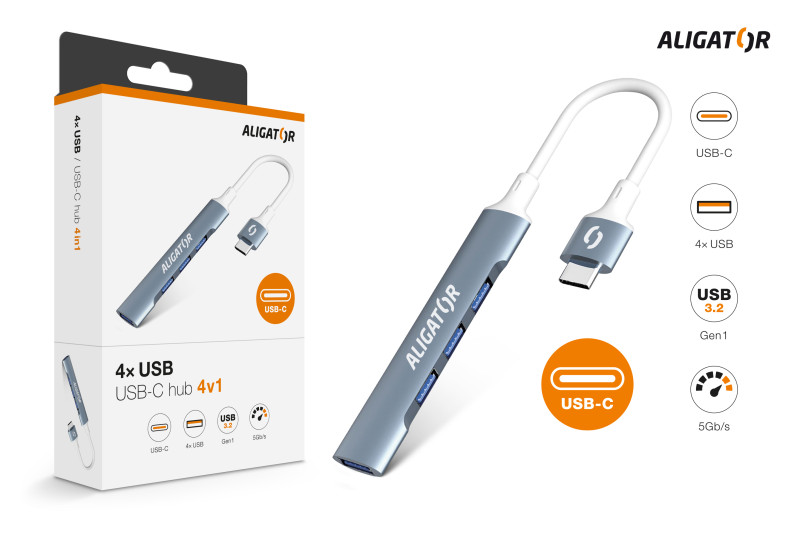 Aligator Hub USB-C / 4x USB