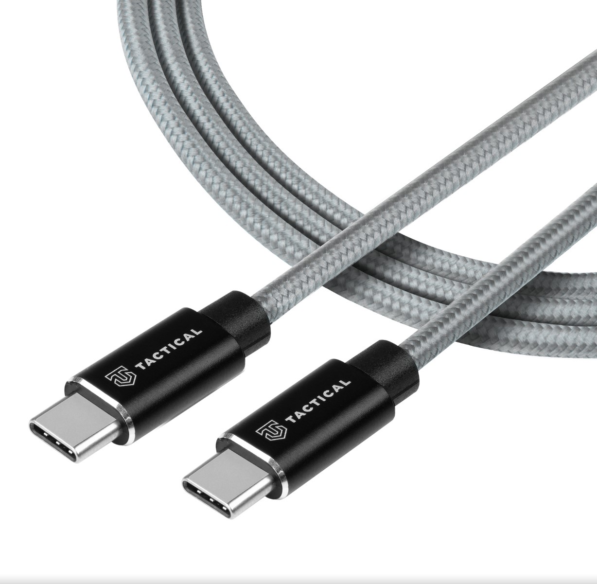 Tactical Fast Rope Aramid Cable USB-C/ USB-C 100W 20V/ 5A 0.3m Grey