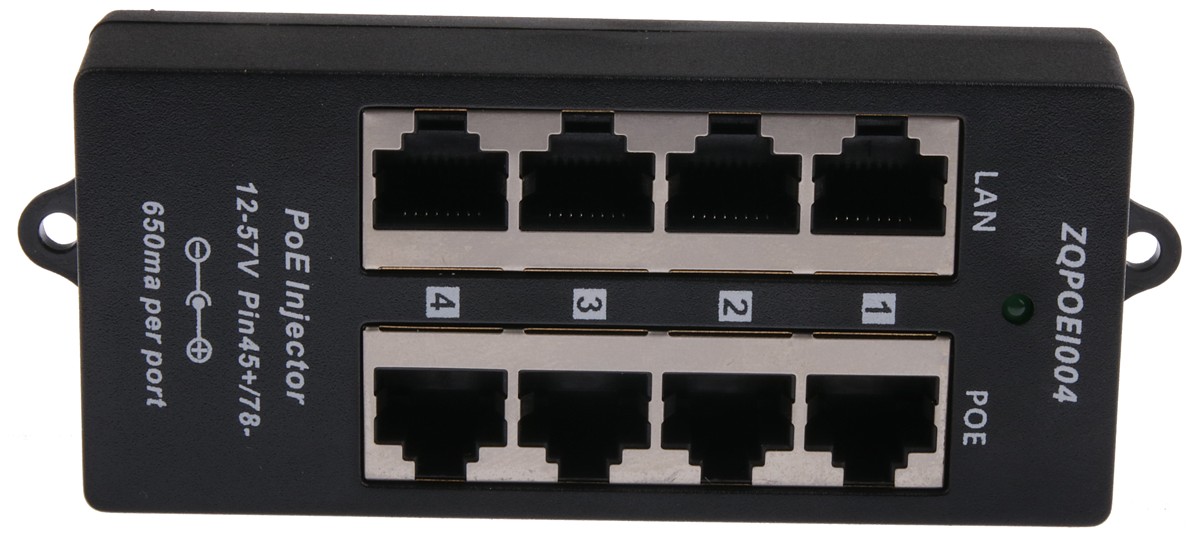 MaxLink pasívny POE panel, 4 porty 