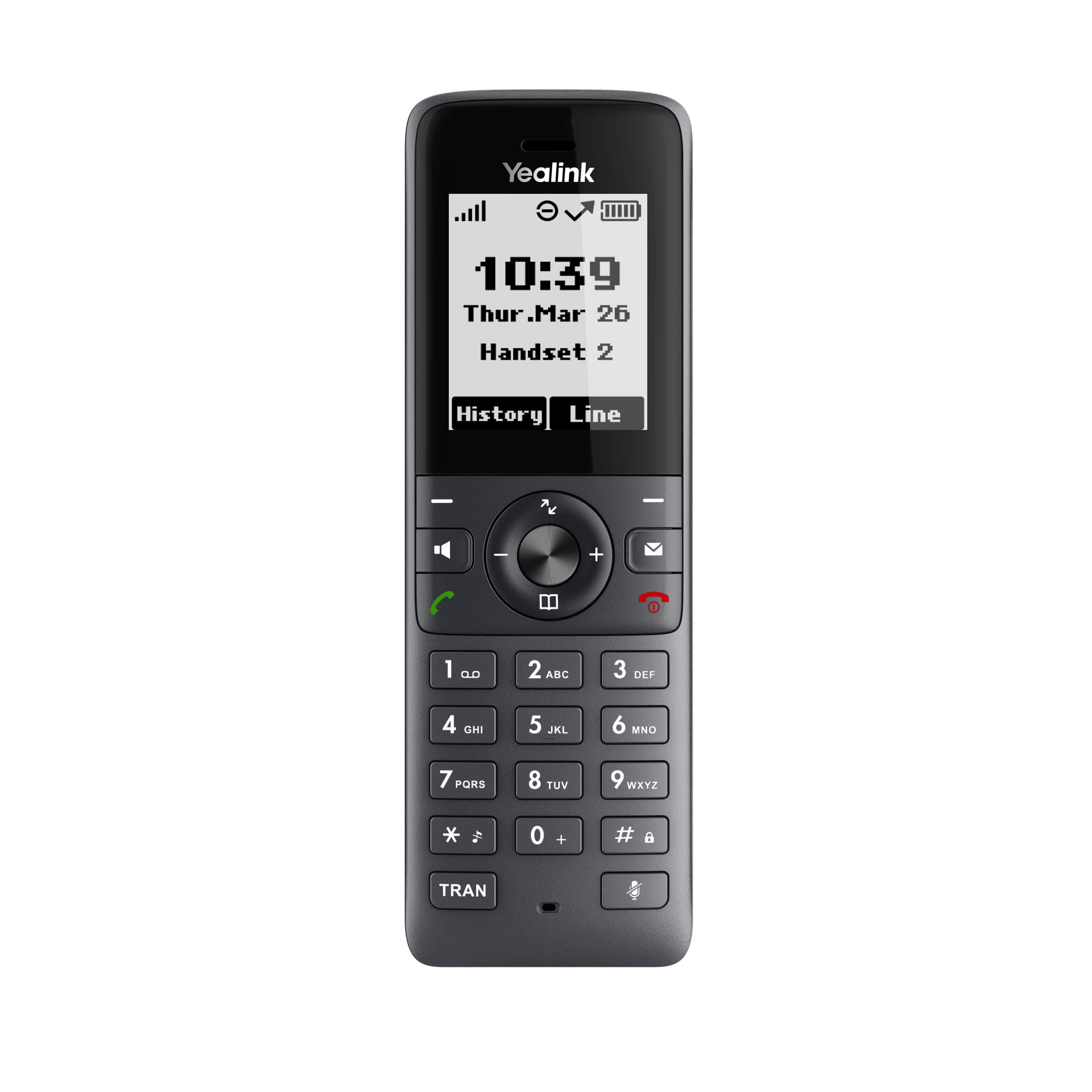 Yealink W71H SIP DECT rúčka, 1, 8" čiernobiely displej 