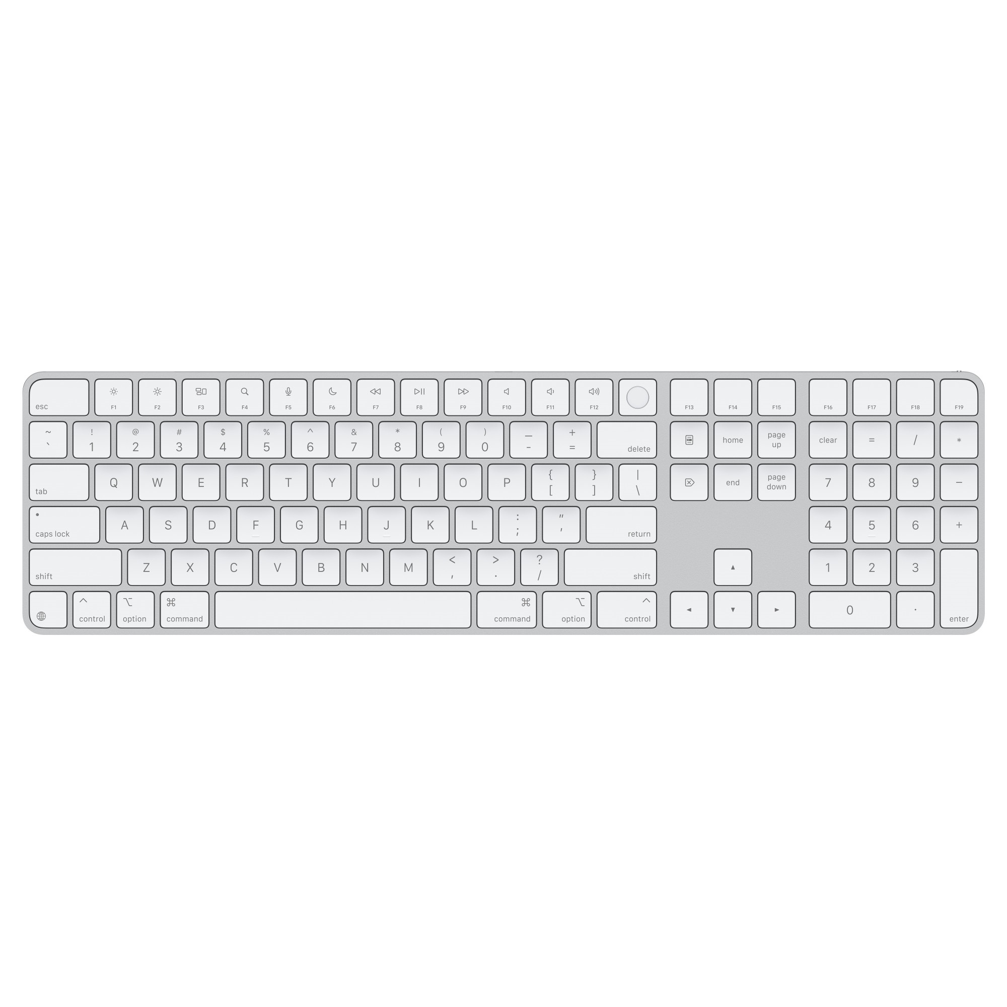 Apple Magic Keyboard Numeric Touch ID/ Bezdrôtová Bluetooth/ US layout/ Biela