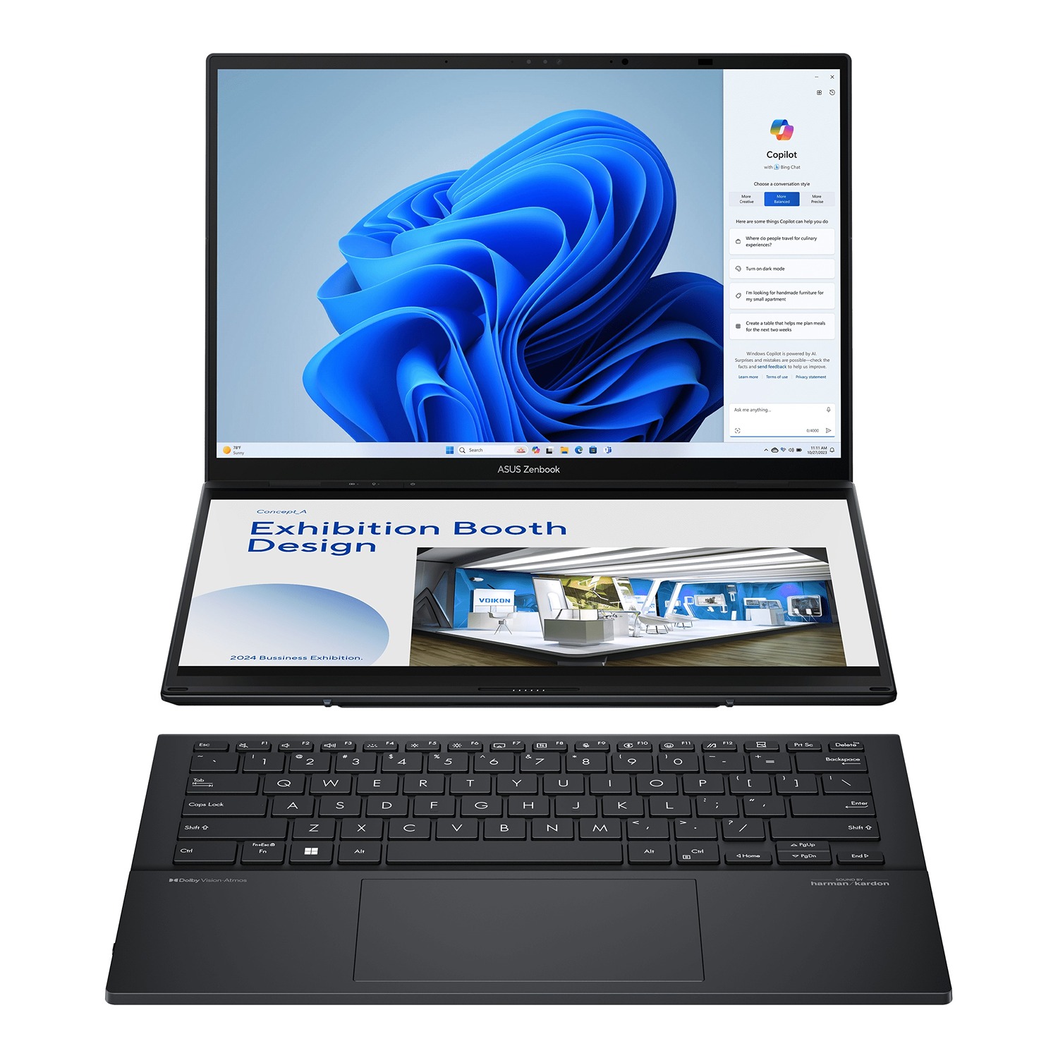 ASUS Zenbook Duo 14 OLED/ UX8406CA-OLED068X/ U9-285H/ 14"/ 2880x1800/ T/ 32GB/ 2TB SSD/ Arc 140T/ W11P/ Gray/ 2 