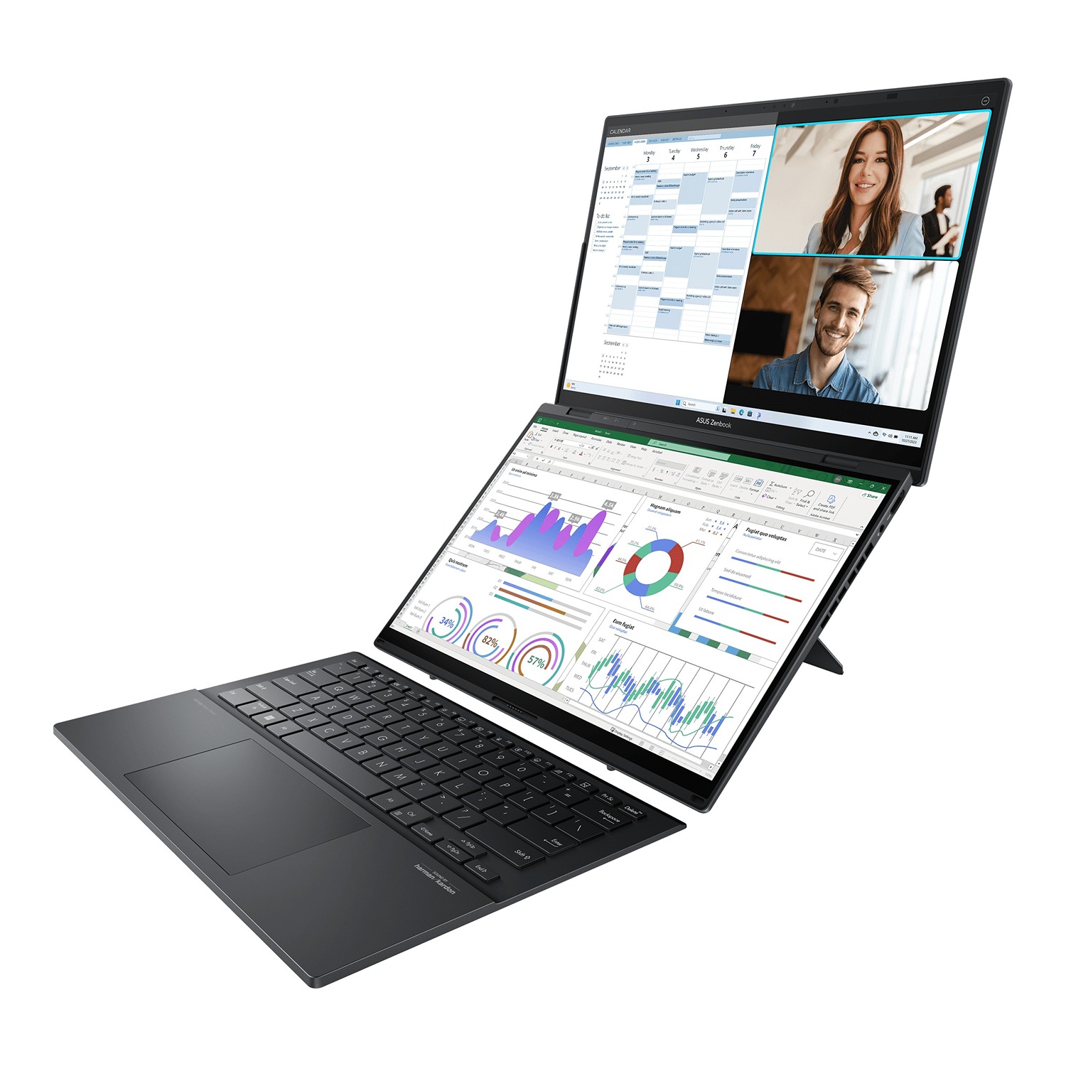 ASUS Zenbook Duo 14 OLED/ UX8406CA-OLED068X/ U9-285H/ 14"/ 2880x1800/ T/ 32GB/ 2TB SSD/ Arc 140T/ W11P/ Gray/ 2 