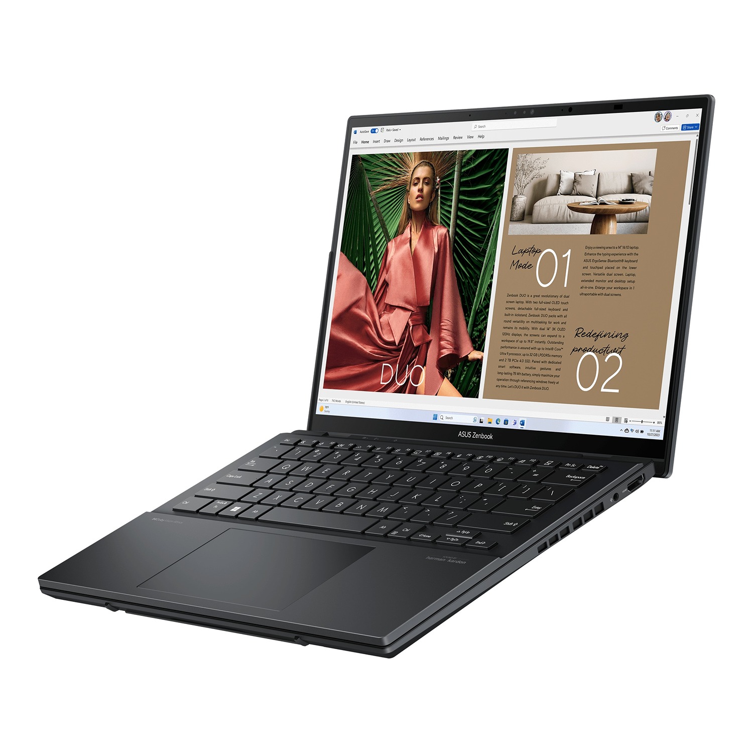 ASUS Zenbook Duo 14 OLED/ UX8406CA-OLED068X/ U9-285H/ 14"/ 2880x1800/ T/ 32GB/ 2TB SSD/ Arc 140T/ W11P/ Gray/ 2 