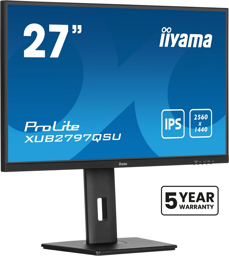 27" iiyama XUB2797QSU-B2: IPS, QHD, HDMI, DP, HAS, repro 