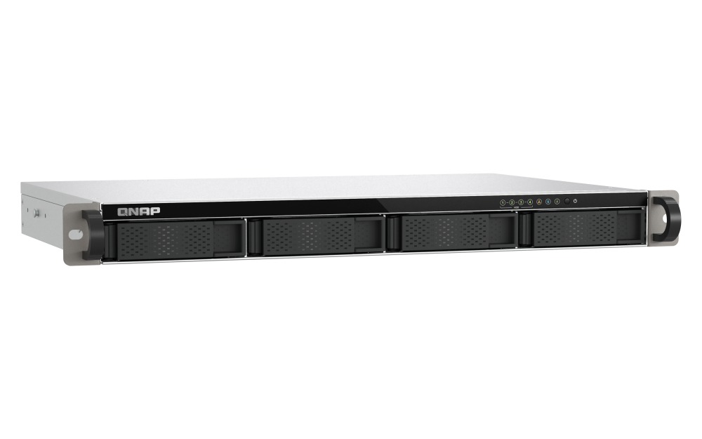 QNAP TS-433eU (4core 2, 0GHz, NPU / 4GB RAM / 4x SATA / 2x 2, 5GbE / 2x USB 3.2 / malá hĺbka) 