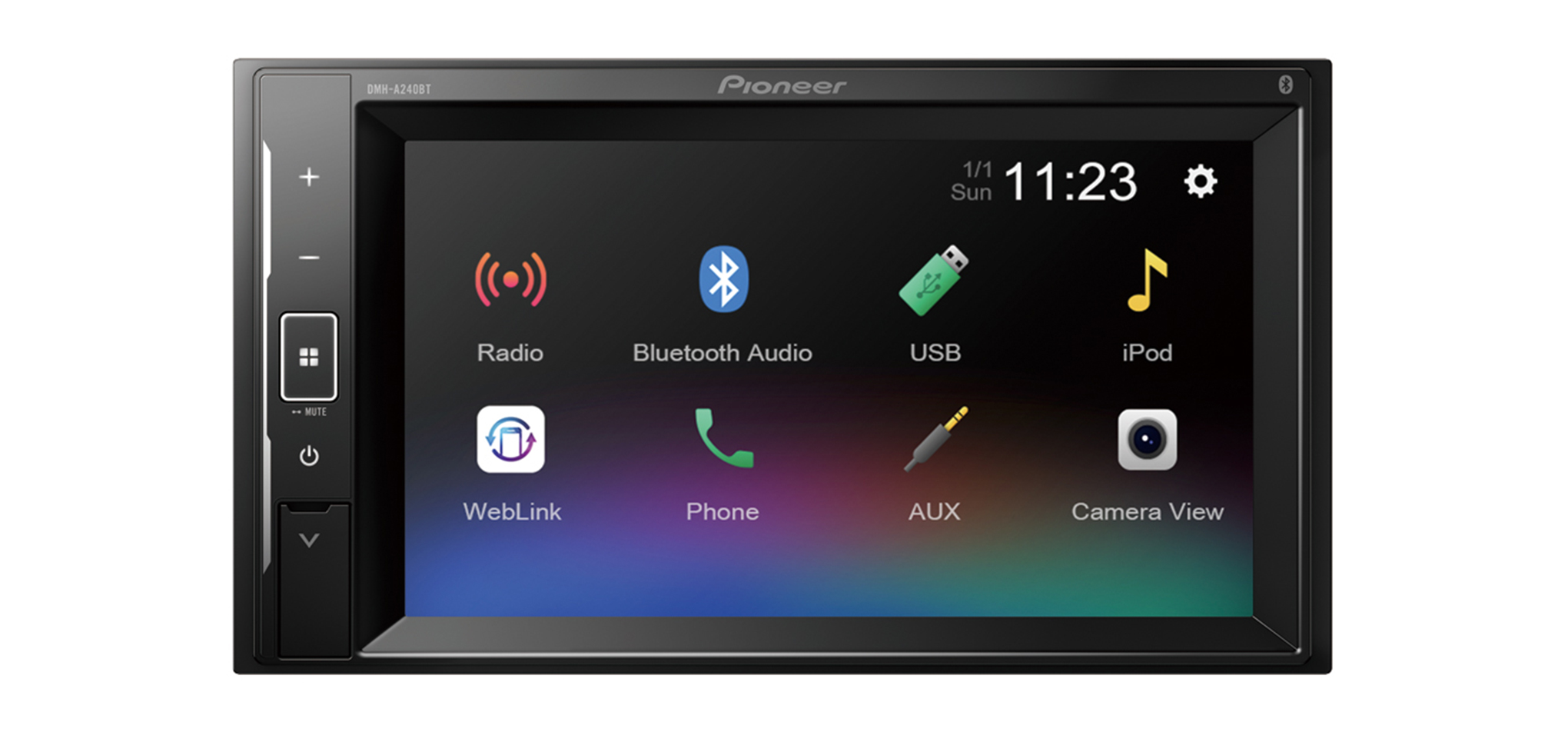 Pioneer DMH-A240BT 2DIN autorádio s LCD displejom a Bluetooth