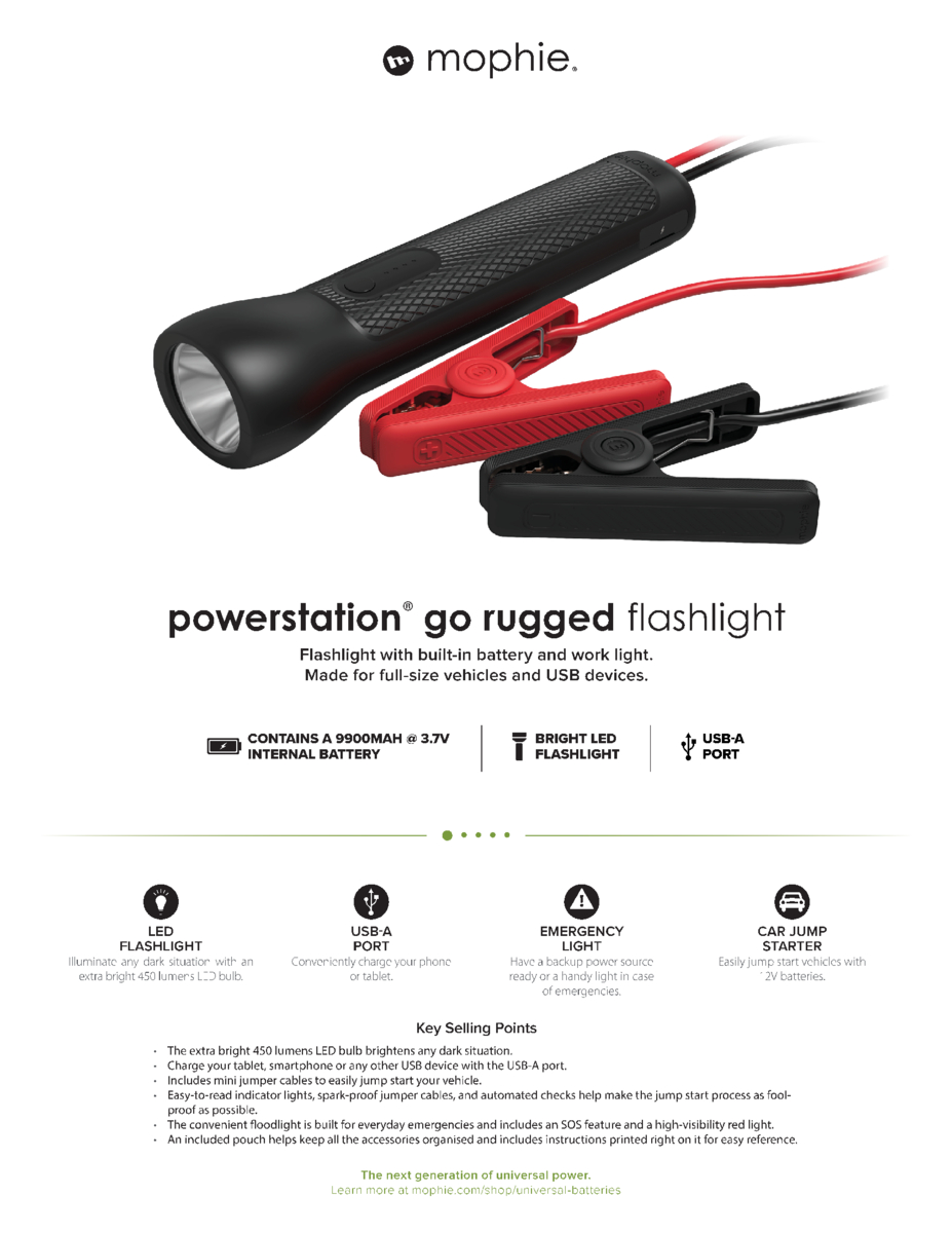 ZAGG Mophie Powerstation Go Rugged svietidlo 