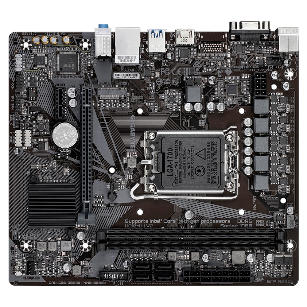 GIGABYTE H610 H V2/ LGA 1700/ mATX 