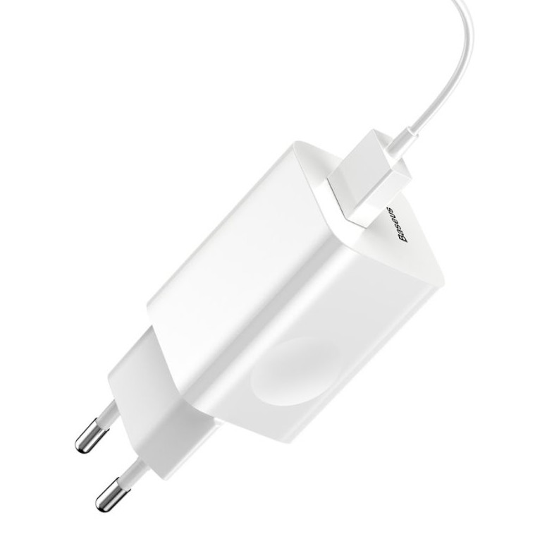 Baseus rýchlonabíjačka do siete 1xUSB Quick Charge 3.0 24W biela 