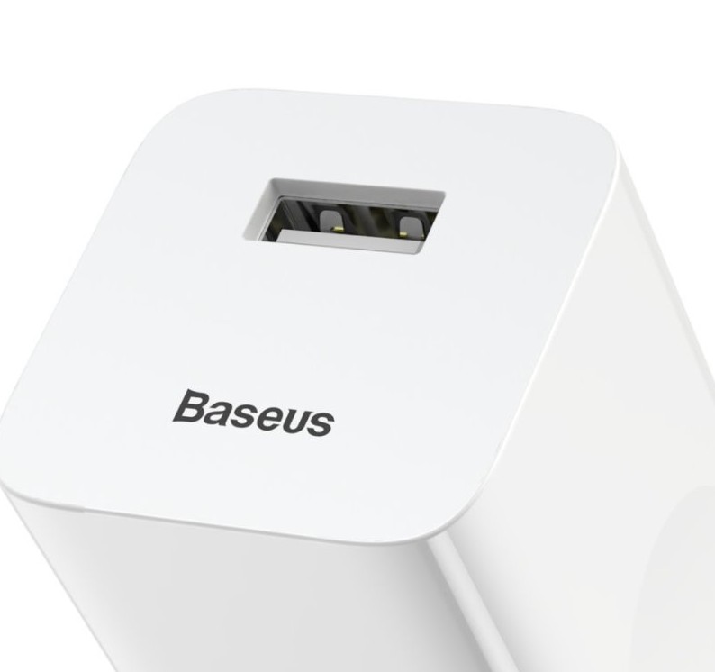 Baseus rýchlonabíjačka do siete 1xUSB Quick Charge 3.0 24W biela 