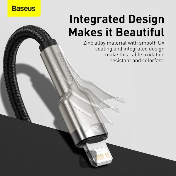 Baseus dátový kábel Cafule USB-C/ Lightning 1m PD 20W čierny 