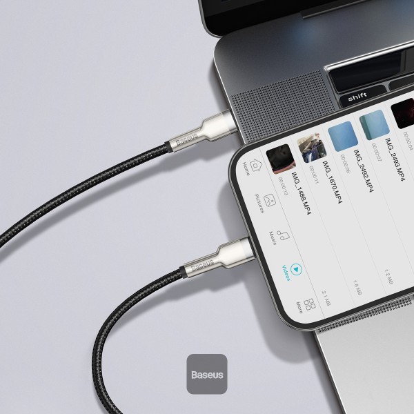 Baseus dátový kábel Cafule USB-C/ Lightning 1m PD 20W čierny 