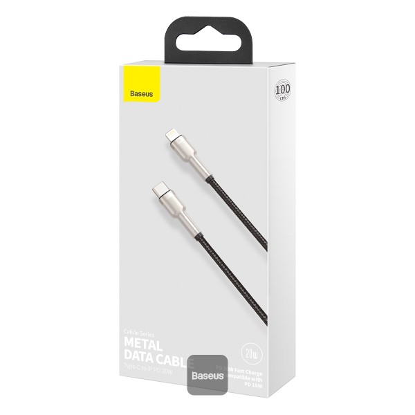 Baseus dátový kábel Cafule USB-C/ Lightning 1m PD 20W čierny 