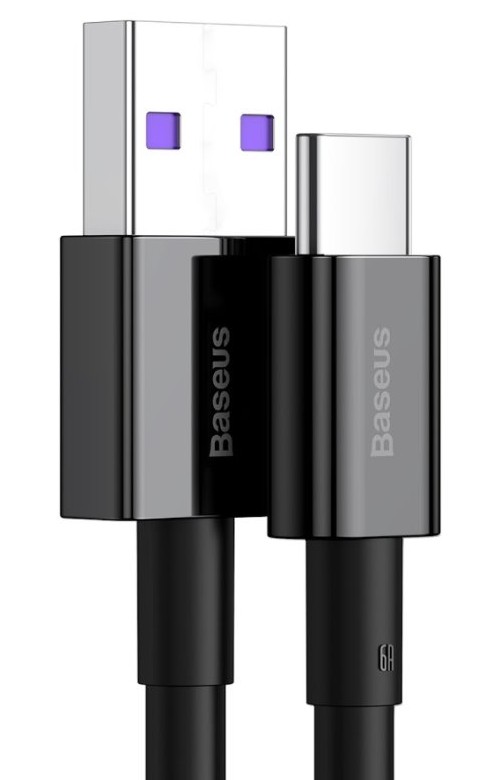 Baseus dátový kábel Superior USB-C 1m 6A 66W čierny 