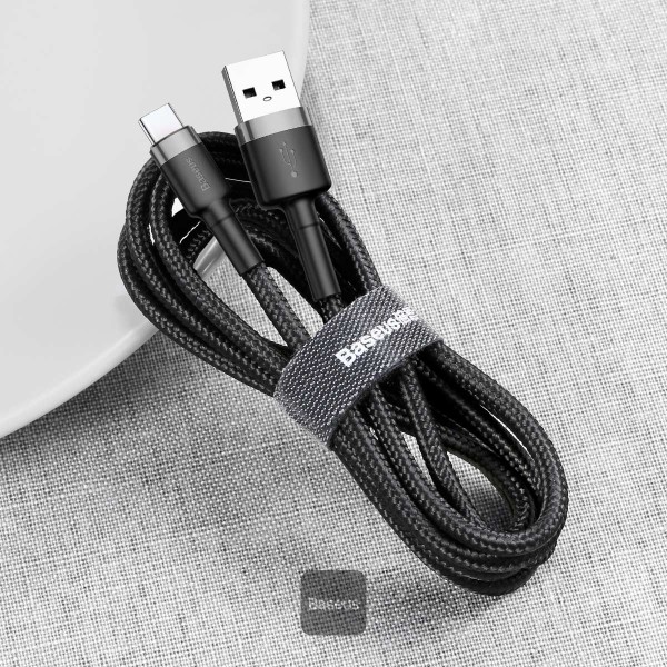 Baseus dátový kábel Cafule USB-C 2m 2A šedo-čierny 