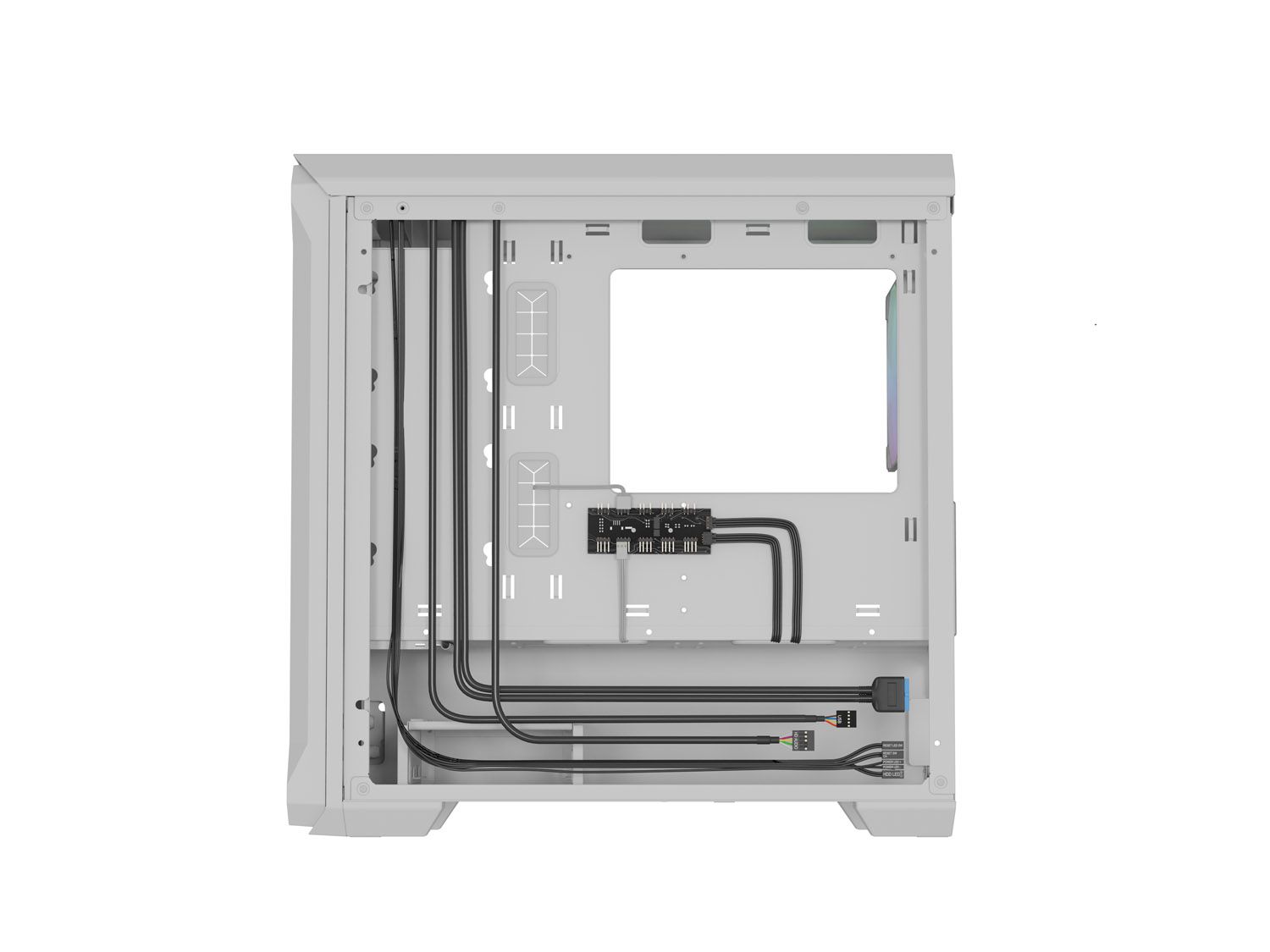 Počítačová skriňa Genesis IRID 503 ARGB LITE/ Mini Tower/ Transpar./ Biela 