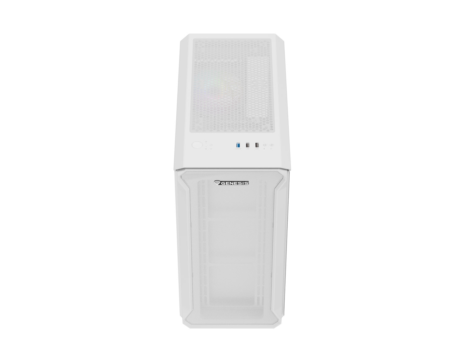 Počítačová skriňa Genesis IRID 503 ARGB LITE/ Mini Tower/ Transpar./ Biela 