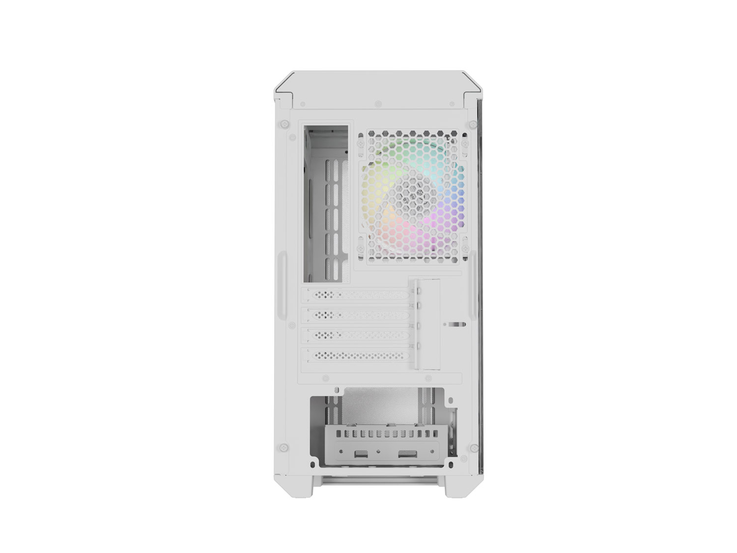 Počítačová skriňa Genesis IRID 503 ARGB LITE/ Mini Tower/ Transpar./ Biela 