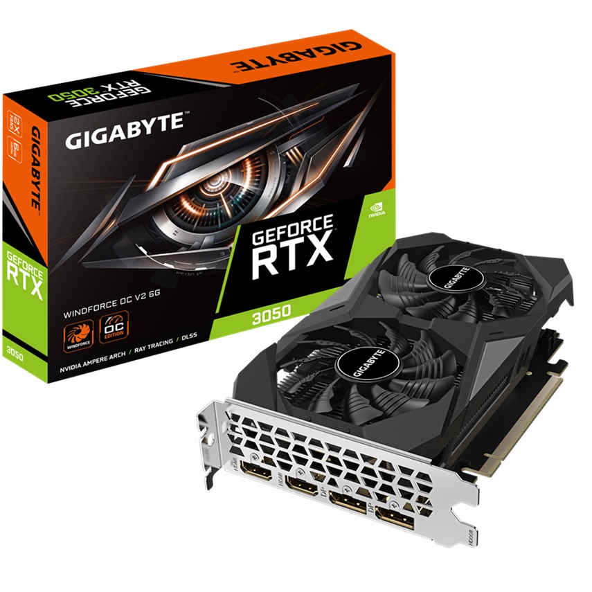 GIGABYTE GeForce RTX 3050 WINDFORCE V2/ OC/ 6GB/ GDDR6 