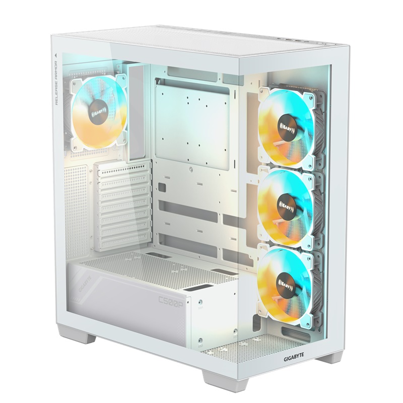GIGABYTE C500 PANORAMIC STEALTH ICE/ Midi Tower/ Transpar./ Biela 