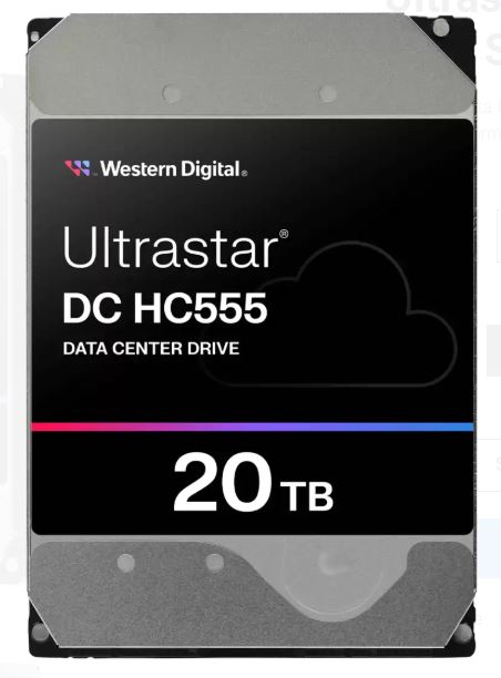 WD Ultrastar DC HC555 20TB HDD 3.5" SATA M.2 SATA 7200 RPM Strieborná 5R 