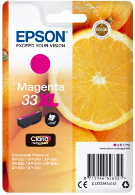 Epson Singlepack Magenta 33XL Claria Premium Ink