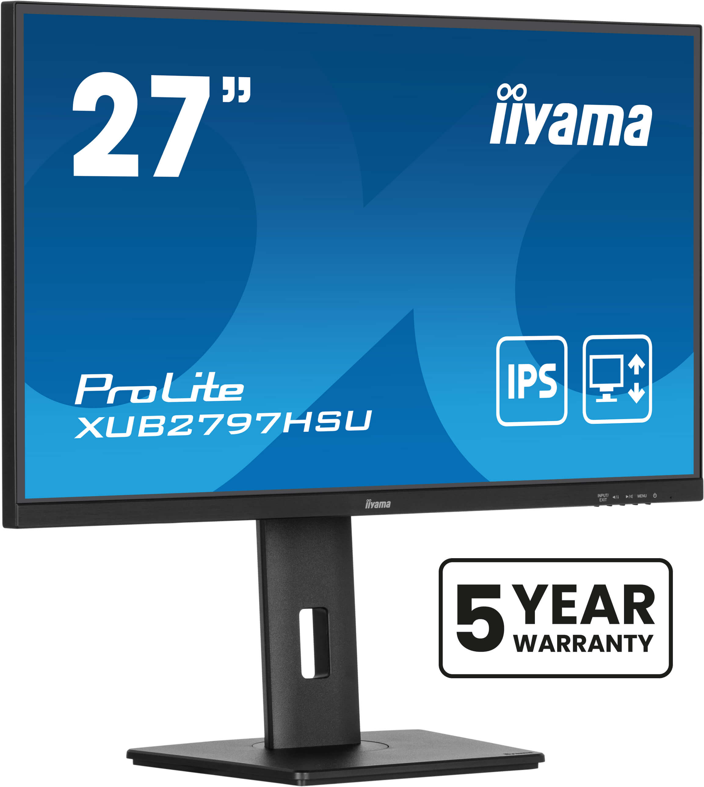 27" iiyama XUB2797HSU-B2:IPS, FHD, HDMI, DP, HAS 