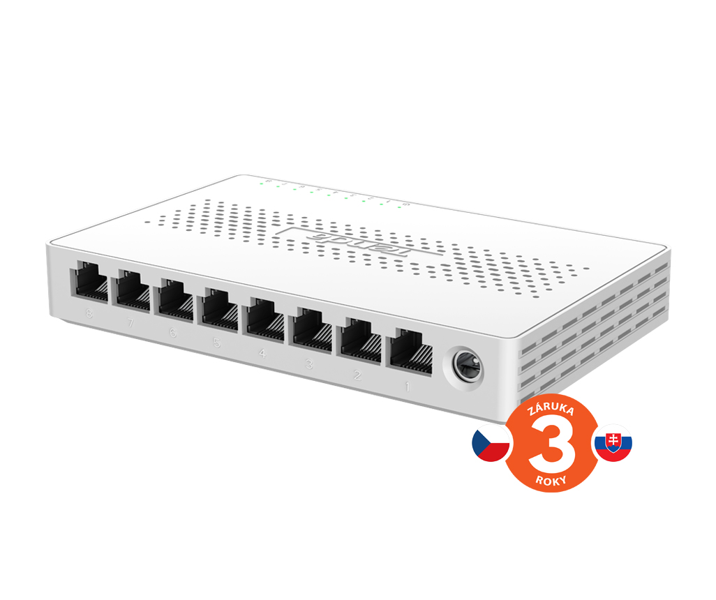 Tenda SM108 - 8x Multi-Gigabit 2.5G Ethernet Switch, 100/ 1000/ 2500 Mb/ s, 40Gb/ s, fanless 