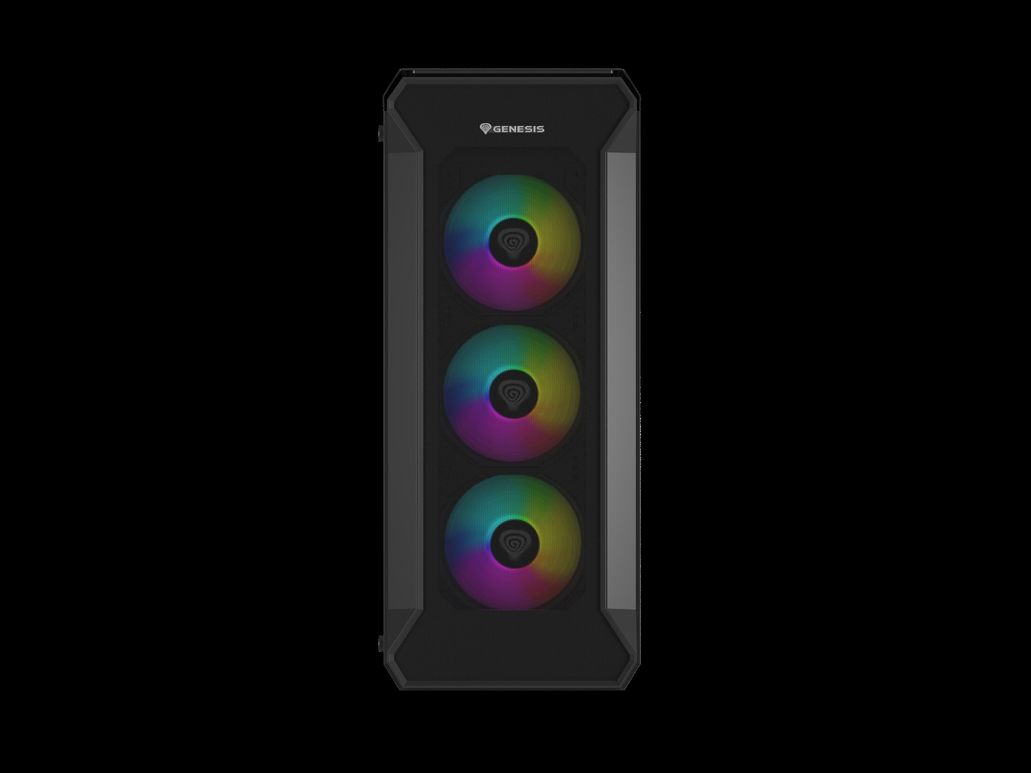 Počítačová skriňa Genesis IRID 505 ARGB V2/ Midi Tower/ Transpar./ Čierna 