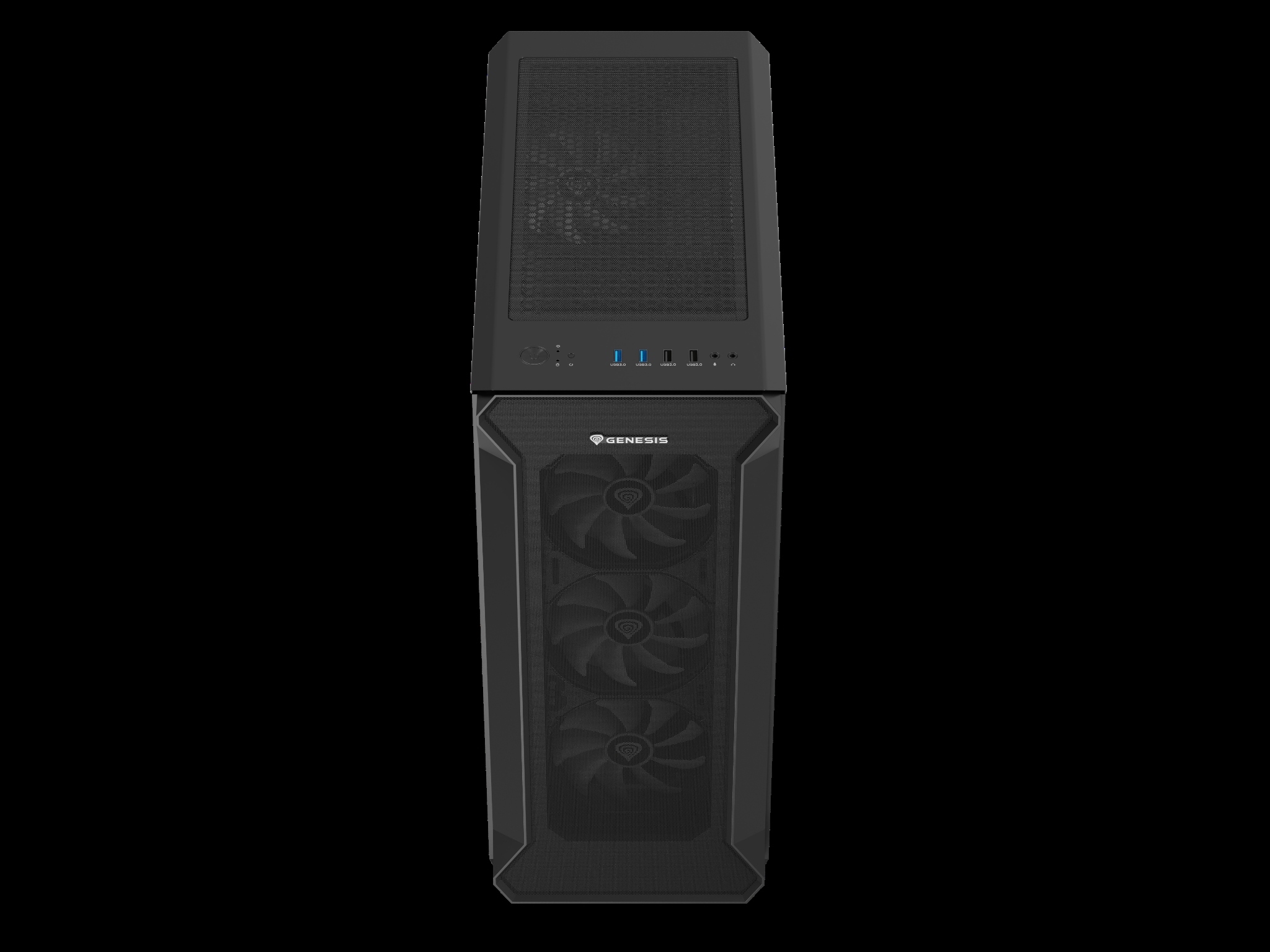 Počítačová skriňa Genesis IRID 505 ARGB V2/ Midi Tower/ Transpar./ Čierna 