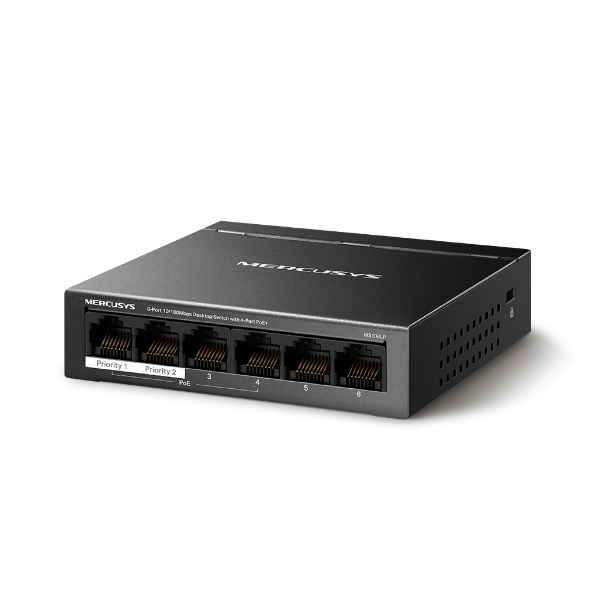 Mercusys MS106LP 6xFE desktop switch 4xPoE+ 