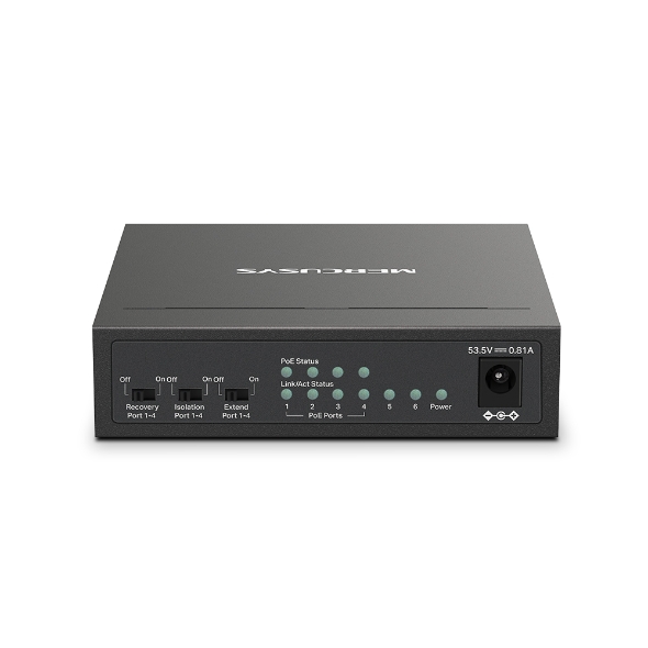 Mercusys MS106LP 6xFE desktop switch 4xPoE+ 